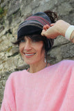 Multiway stripe beanie (Berry)
