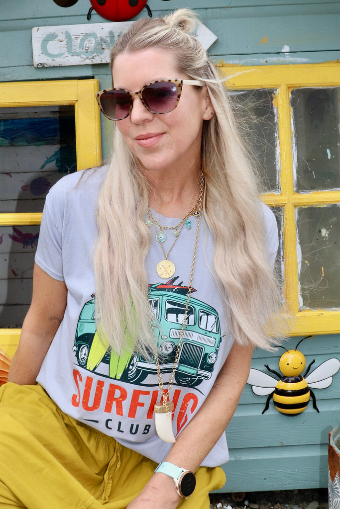 Surfing tee (pearl grey)