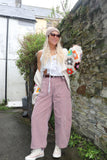 Flower crochet sleeve cardigan