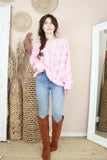 Open knit jumper (Light pink)