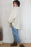 Oversized cream jumper