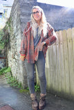 Rust plaid shirt