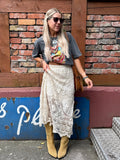 Crochet lace skirt
