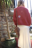 Ruffle sleeve tie cardigan
