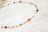 Earth toned beaded necklace