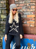 Black star knit jumper