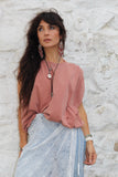 Sleeveless rust tee