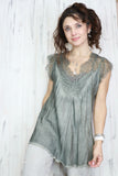 Lace cap sleeve cami (Khaki)