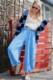Linen balloon trousers (Royal blue)