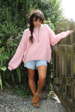 Balloon sleeve knit jumper