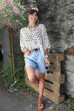 Ornate diamond crochet top