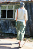 Barrel leg trousers (Khaki)