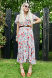 Floral print wrap dress