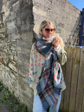 Multicoloured plaid scarf