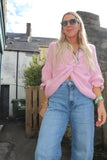 Ruffle sleeve knot detail jumper (Pink)