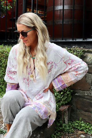 Lilac floral tunic