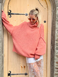 Oversized coral jumper