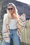 Stripe pom pom detail cardigan