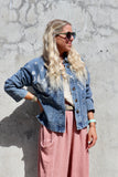 Embroidered denim jacket