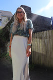Sequin and feather detail top (Mint)