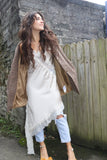 Silky Asymmetrical lace dress (Pearl)