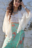 Crochet and embroidered kimono