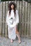 Asymmetrical lace trim skirt (Pearl)