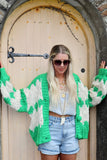Chunky knit stripe cardigan