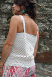 Crochet tank top (Beige)