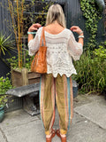 Aztec embroidered trousers