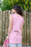 Pink lace tank