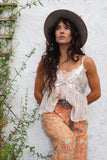 Sequin beaded chiffon cami