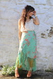 Fringe wrap skirt