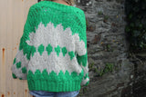 Chunky knit stripe cardigan