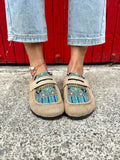 Beaded mules (Taupe)