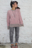 Zig zag knit pink jumper