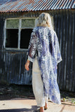 Crochet embroidered kimono