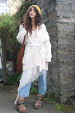 Fringe cable knit cardigan