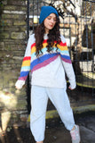 Colourful stripe jumper