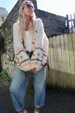 Stripe pom pom detail cardigan