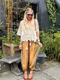 Aztec embroidered trousers