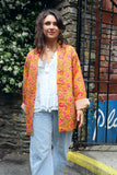 Reversible Floral cotton quilted jacket