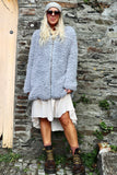 Fluffy grey  jacket