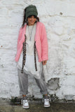 Pink fluffy tie Jacket