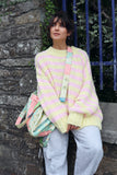 Pastel pink and yellow stripe jumper