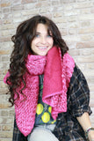 Soft chunky knit scarf (Pink)