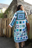 Long granny square cardigan