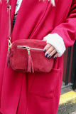 Burgundy leather bag