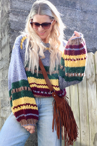 Stripe knit jumper