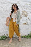 Khaki open knit cardigan